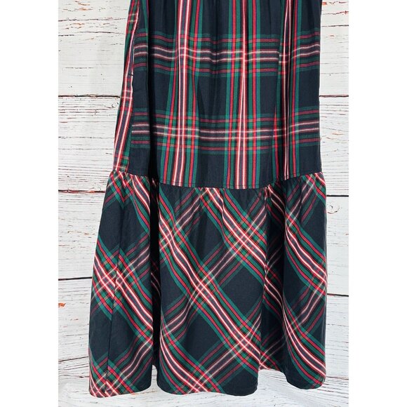 Free Assembly Plaid Skirt Womens Size 2 Side Zip A Line Belted Blue Green Red - Picture 7 of 11